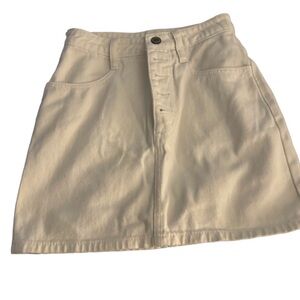 Brandy Melville White Denim Skirt - One Size